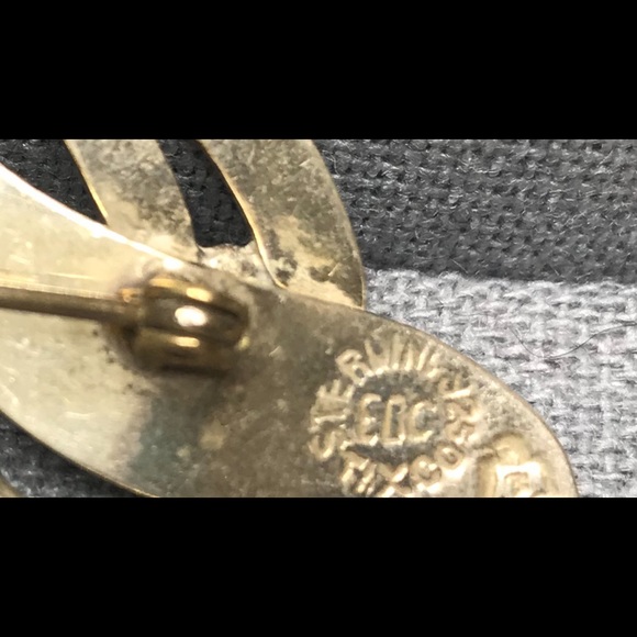 Puente Alpaca Texaco  Sterling Leaf Brooch - Picture 3 of 3